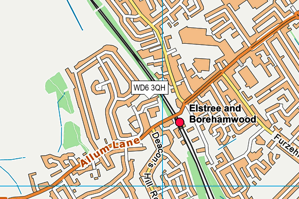 WD6 3QH map - OS VectorMap District (Ordnance Survey) WD6 3QH map - OS VectorMap District (Ordnance Survey)