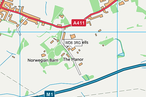 WD6 3RG map - OS VectorMap District (Ordnance Survey) WD6 3RG map - OS VectorMap District (Ordnance Survey)
