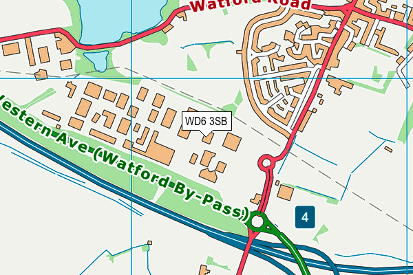 WD6 3SB map - OS VectorMap District (Ordnance Survey) WD6 3SB map - OS VectorMap District (Ordnance Survey)