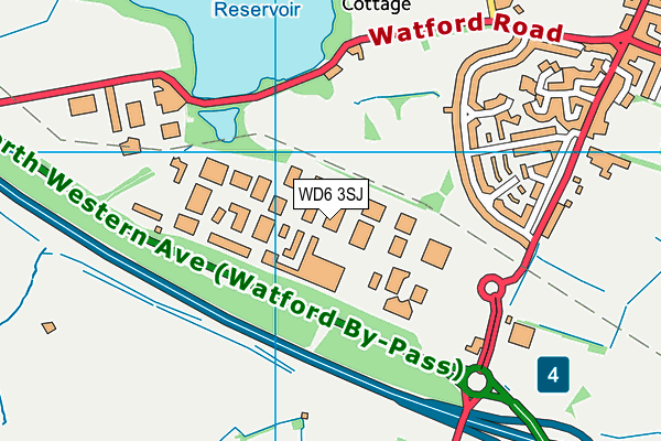 WD6 3SJ map - OS VectorMap District (Ordnance Survey) WD6 3SJ map - OS VectorMap District (Ordnance Survey)