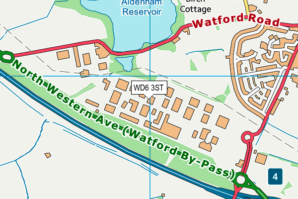 WD6 3ST map - OS VectorMap District (Ordnance Survey) WD6 3ST map - OS VectorMap District (Ordnance Survey)