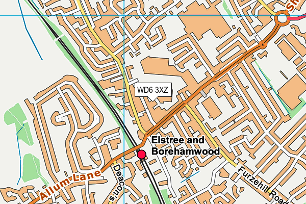 WD6 3XZ map - OS VectorMap District (Ordnance Survey) WD6 3XZ map - OS VectorMap District (Ordnance Survey)