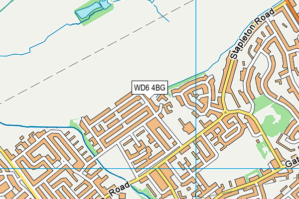 WD6 4BG map - OS VectorMap District (Ordnance Survey) WD6 4BG map - OS VectorMap District (Ordnance Survey)