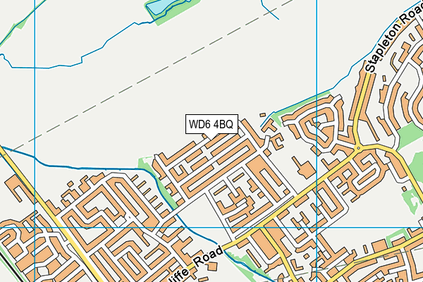 WD6 4BQ map - OS VectorMap District (Ordnance Survey) WD6 4BQ map - OS VectorMap District (Ordnance Survey)