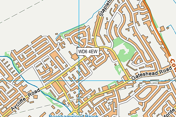 WD6 4EW map - OS VectorMap District (Ordnance Survey) WD6 4EW map - OS VectorMap District (Ordnance Survey)
