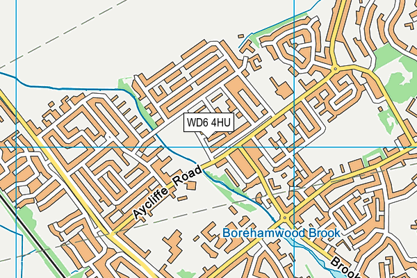 WD6 4HU map - OS VectorMap District (Ordnance Survey) WD6 4HU map - OS VectorMap District (Ordnance Survey)