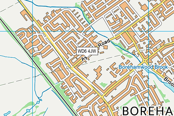 WD6 4JW map - OS VectorMap District (Ordnance Survey) WD6 4JW map - OS VectorMap District (Ordnance Survey)
