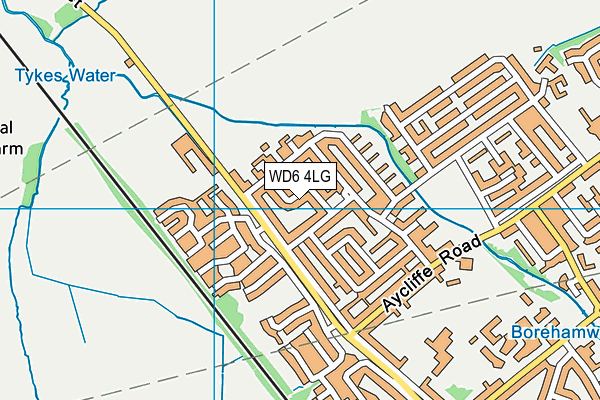 WD6 4LG map - OS VectorMap District (Ordnance Survey) WD6 4LG map - OS VectorMap District (Ordnance Survey)