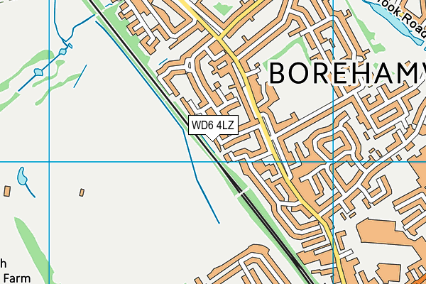 WD6 4LZ map - OS VectorMap District (Ordnance Survey) WD6 4LZ map - OS VectorMap District (Ordnance Survey)