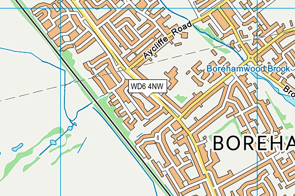 WD6 4NW map - OS VectorMap District (Ordnance Survey) WD6 4NW map - OS VectorMap District (Ordnance Survey)