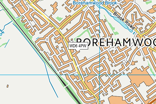 WD6 4PW map - OS VectorMap District (Ordnance Survey) WD6 4PW map - OS VectorMap District (Ordnance Survey)