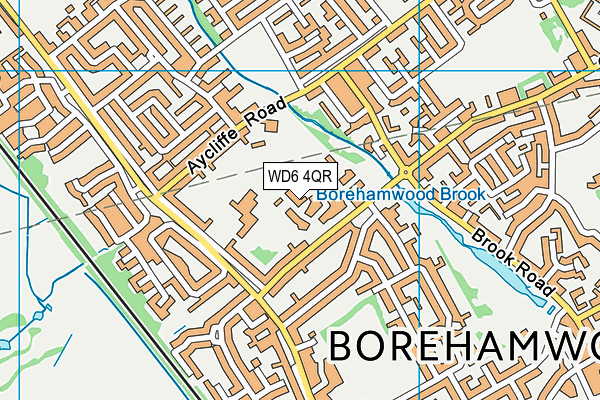 WD6 4QR map - OS VectorMap District (Ordnance Survey) WD6 4QR map - OS VectorMap District (Ordnance Survey)