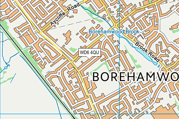 WD6 4QU map - OS VectorMap District (Ordnance Survey) WD6 4QU map - OS VectorMap District (Ordnance Survey)