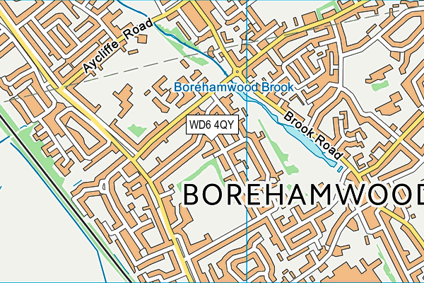 WD6 4QY map - OS VectorMap District (Ordnance Survey) WD6 4QY map - OS VectorMap District (Ordnance Survey)