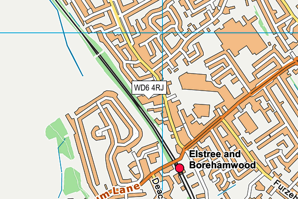 WD6 4RJ map - OS VectorMap District (Ordnance Survey) WD6 4RJ map - OS VectorMap District (Ordnance Survey)