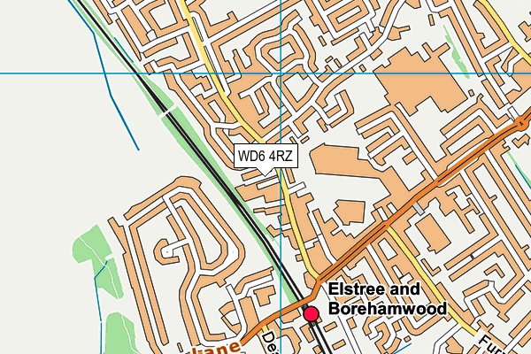 WD6 4RZ map - OS VectorMap District (Ordnance Survey) WD6 4RZ map - OS VectorMap District (Ordnance Survey)