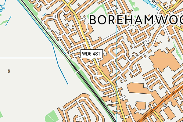 WD6 4ST map - OS VectorMap District (Ordnance Survey)