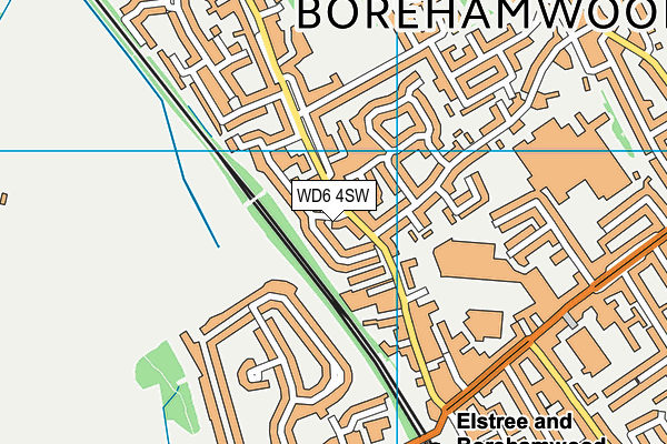 WD6 4SW map - OS VectorMap District (Ordnance Survey) WD6 4SW map - OS VectorMap District (Ordnance Survey)