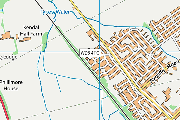 WD6 4TG map - OS VectorMap District (Ordnance Survey) WD6 4TG map - OS VectorMap District (Ordnance Survey)