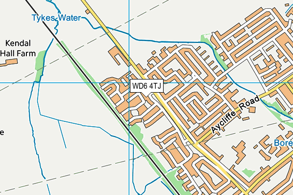 WD6 4TJ map - OS VectorMap District (Ordnance Survey) WD6 4TJ map - OS VectorMap District (Ordnance Survey)