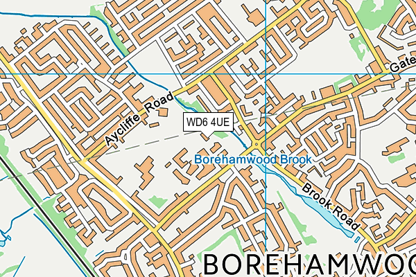 WD6 4UE map - OS VectorMap District (Ordnance Survey) WD6 4UE map - OS VectorMap District (Ordnance Survey)