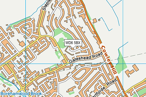 WD6 5BX map - OS VectorMap District (Ordnance Survey) WD6 5BX map - OS VectorMap District (Ordnance Survey)