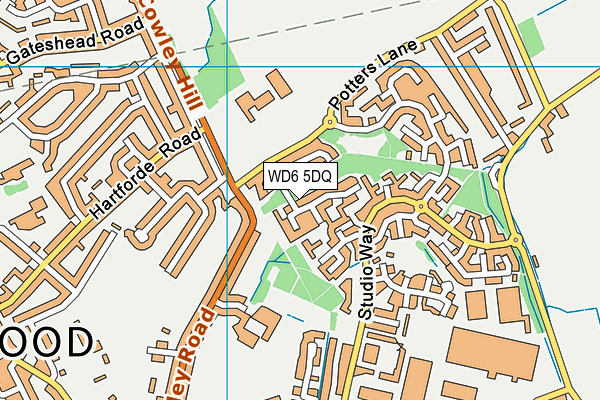 WD6 5DQ map - OS VectorMap District (Ordnance Survey) WD6 5DQ map - OS VectorMap District (Ordnance Survey)