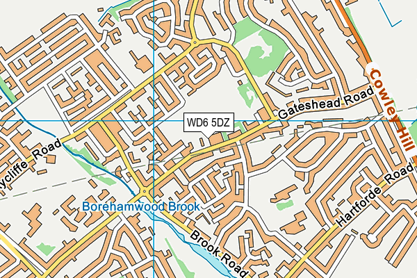 WD6 5DZ map - OS VectorMap District (Ordnance Survey) WD6 5DZ map - OS VectorMap District (Ordnance Survey)