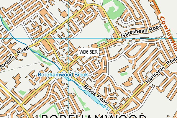 WD6 5ER map - OS VectorMap District (Ordnance Survey) WD6 5ER map - OS VectorMap District (Ordnance Survey)