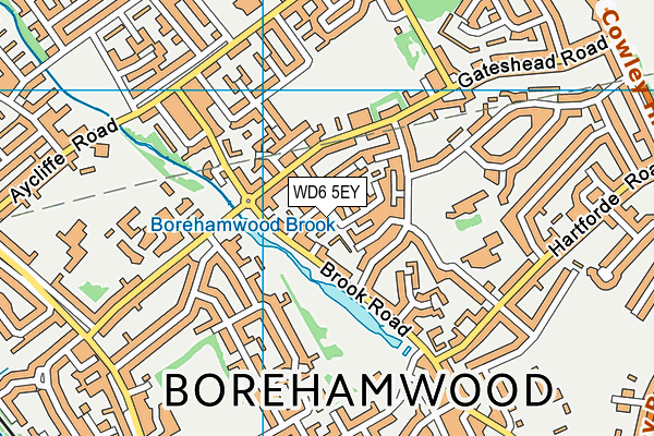 WD6 5EY map - OS VectorMap District (Ordnance Survey)