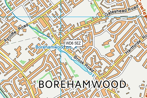 WD6 5EZ map - OS VectorMap District (Ordnance Survey) WD6 5EZ map - OS VectorMap District (Ordnance Survey)