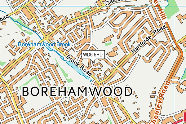 WD6 5HD map - OS VectorMap District (Ordnance Survey) WD6 5HD map - OS VectorMap District (Ordnance Survey)