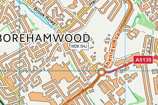 WD6 5HJ map - OS VectorMap District (Ordnance Survey) WD6 5HJ map - OS VectorMap District (Ordnance Survey)