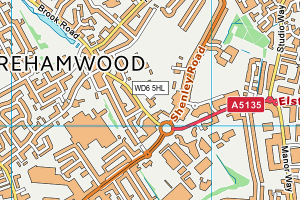 WD6 5HL map - OS VectorMap District (Ordnance Survey) WD6 5HL map - OS VectorMap District (Ordnance Survey)