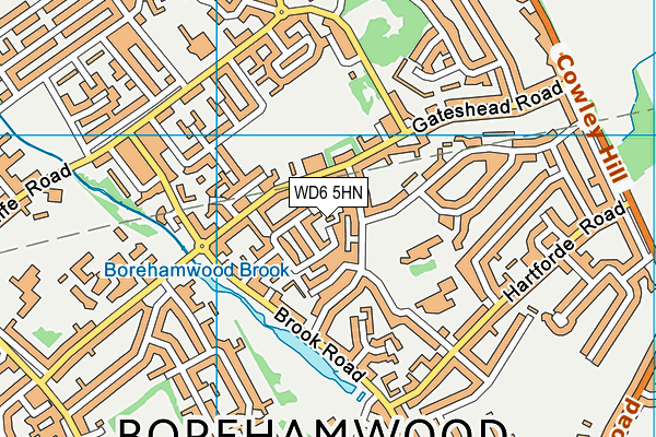 WD6 5HN map - OS VectorMap District (Ordnance Survey) WD6 5HN map - OS VectorMap District (Ordnance Survey)