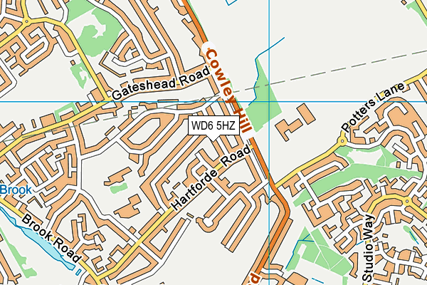 WD6 5HZ map - OS VectorMap District (Ordnance Survey) WD6 5HZ map - OS VectorMap District (Ordnance Survey)