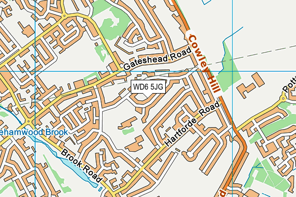 WD6 5JG map - OS VectorMap District (Ordnance Survey) WD6 5JG map - OS VectorMap District (Ordnance Survey)