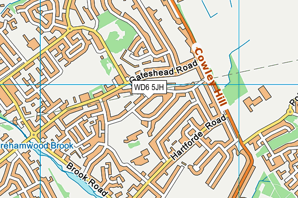 WD6 5JH map - OS VectorMap District (Ordnance Survey) WD6 5JH map - OS VectorMap District (Ordnance Survey)