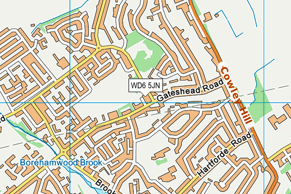 WD6 5JN map - OS VectorMap District (Ordnance Survey) WD6 5JN map - OS VectorMap District (Ordnance Survey)