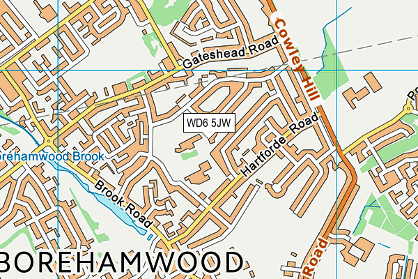 WD6 5JW map - OS VectorMap District (Ordnance Survey) WD6 5JW map - OS VectorMap District (Ordnance Survey)