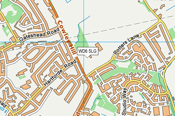 WD6 5LG map - OS VectorMap District (Ordnance Survey) WD6 5LG map - OS VectorMap District (Ordnance Survey)