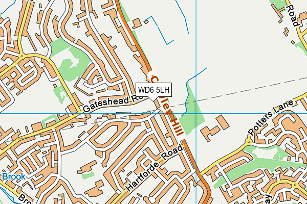 WD6 5LH map - OS VectorMap District (Ordnance Survey) WD6 5LH map - OS VectorMap District (Ordnance Survey)