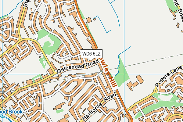 WD6 5LZ map - OS VectorMap District (Ordnance Survey) WD6 5LZ map - OS VectorMap District (Ordnance Survey)