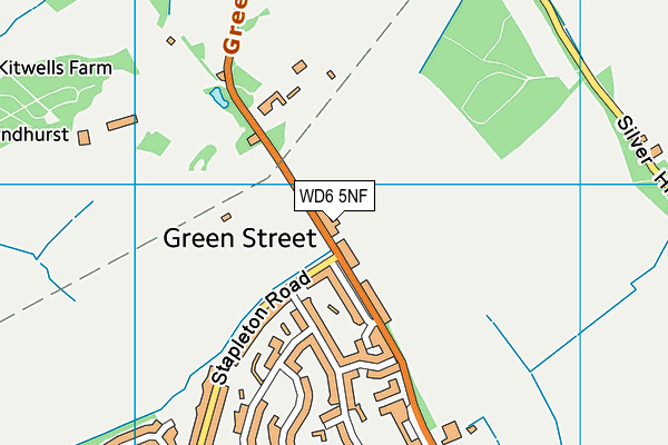 WD6 5NF map - OS VectorMap District (Ordnance Survey)