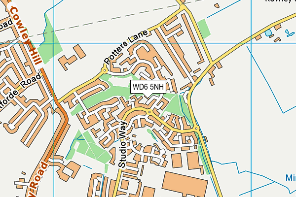 WD6 5NH map - OS VectorMap District (Ordnance Survey) WD6 5NH map - OS VectorMap District (Ordnance Survey)