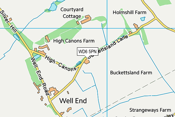 WD6 5PN map - OS VectorMap District (Ordnance Survey) WD6 5PN map - OS VectorMap District (Ordnance Survey)