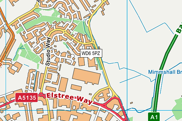 WD6 5PZ map - OS VectorMap District (Ordnance Survey) WD6 5PZ map - OS VectorMap District (Ordnance Survey)