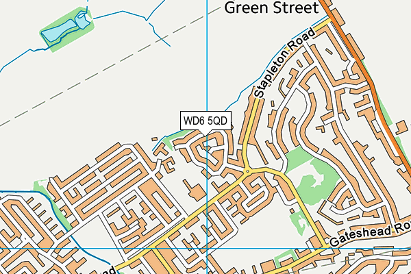 WD6 5QD map - OS VectorMap District (Ordnance Survey) WD6 5QD map - OS VectorMap District (Ordnance Survey)