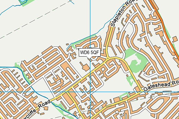 WD6 5QF map - OS VectorMap District (Ordnance Survey) WD6 5QF map - OS VectorMap District (Ordnance Survey)