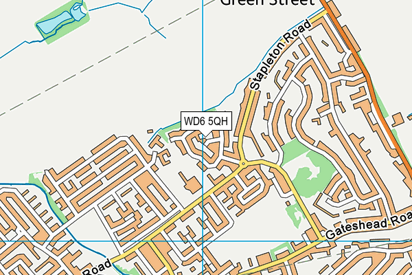 WD6 5QH map - OS VectorMap District (Ordnance Survey) WD6 5QH map - OS VectorMap District (Ordnance Survey)